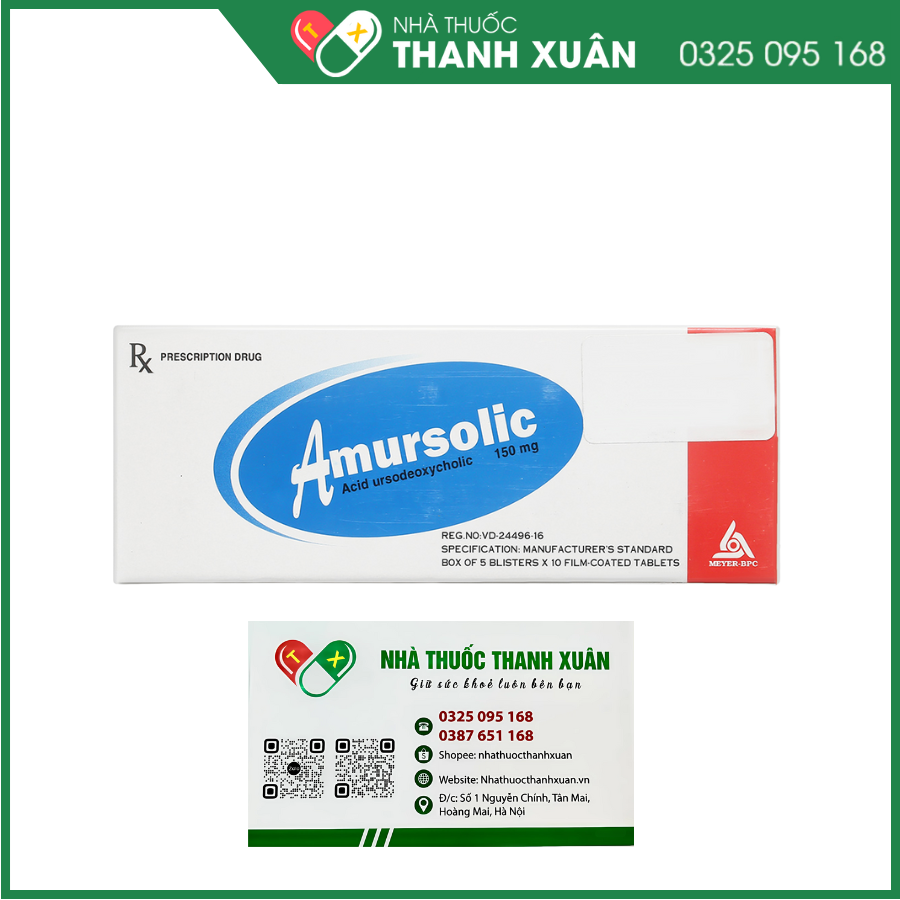 Amursolic 150mg làm tan sỏi cholesterol ở những người bệnh sỏi mật